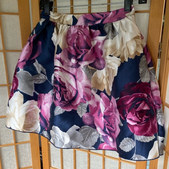 Speechless Floral Mini Lined Flared Skirt SZ 5 Junior - Picture 4 of 14